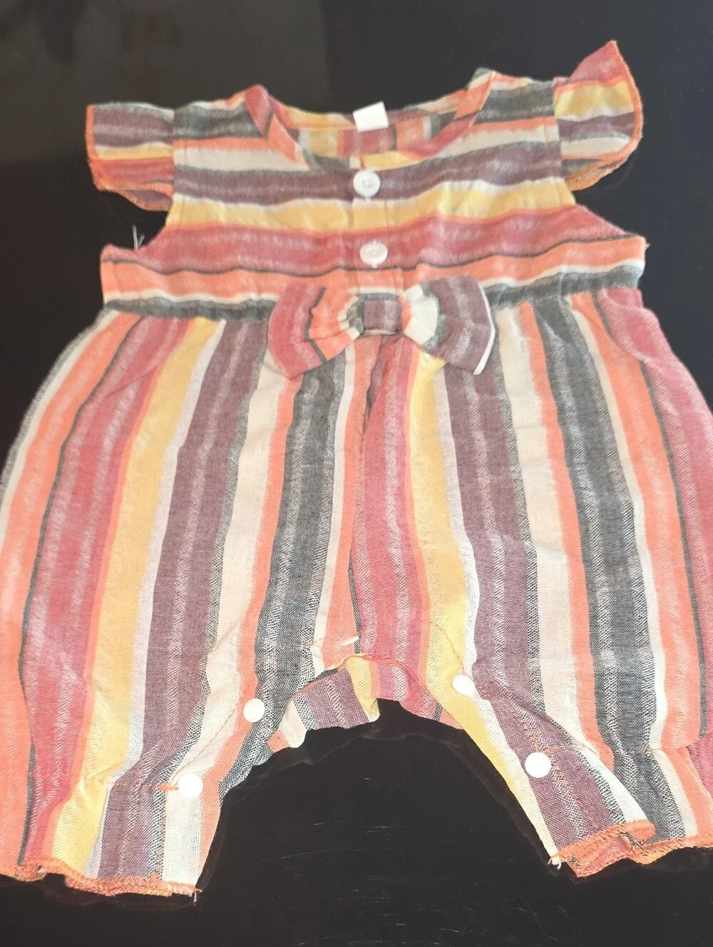 Striped Multicolor Baby One-Piece Romper